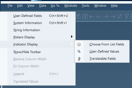 SAP-B1-menu-bar-view