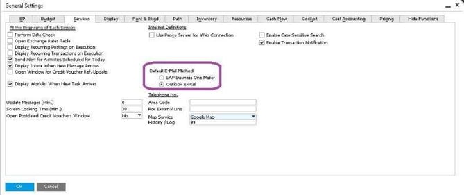 Using Outlook to send e-mails