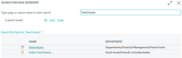 Microsoft Dynamics 365 Business Central Fixed Assets