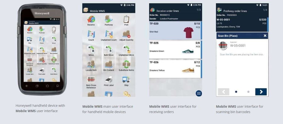 Screenshots of Mobile CMS