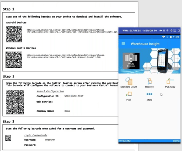 Dynamics Business Central Warehouse WMS Express Config