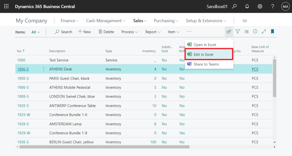 Excel Integration for Business Central