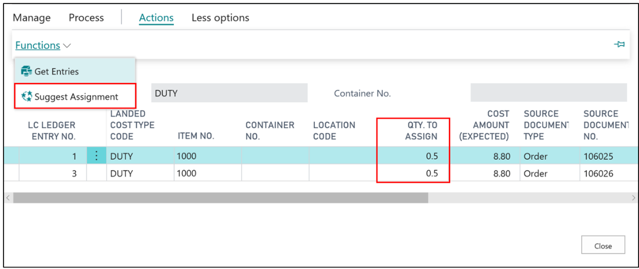 Invocing Landed Costs Distribution plus