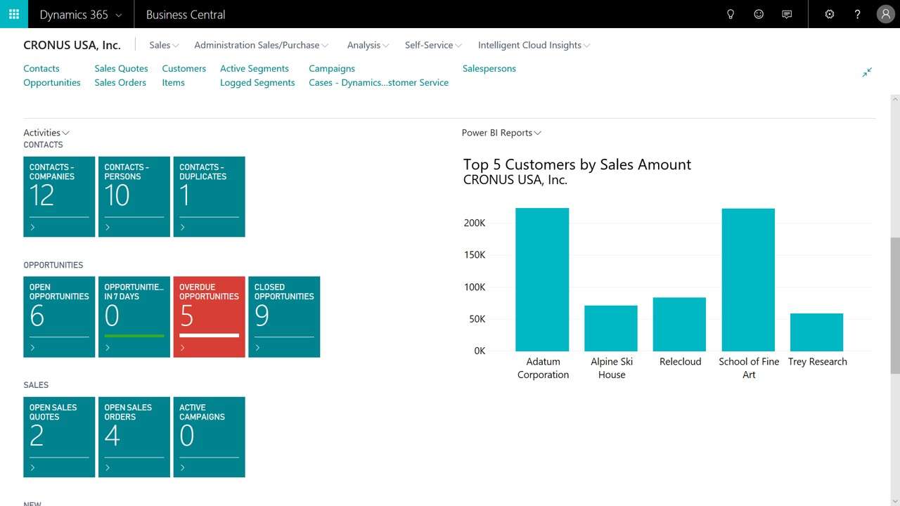 Microsft Dynamics Business Central CRM