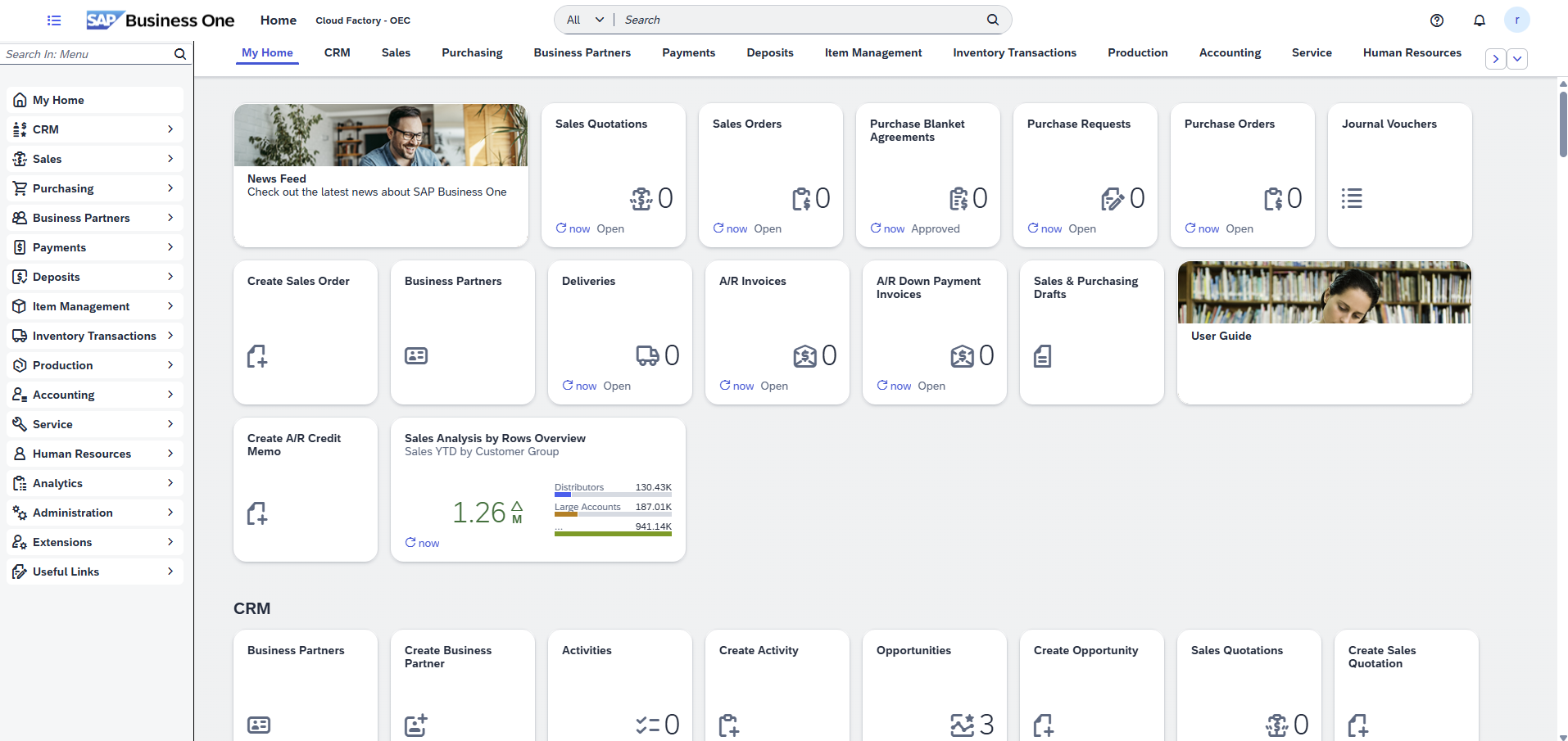 SAP B1 Web Client cloudfactory