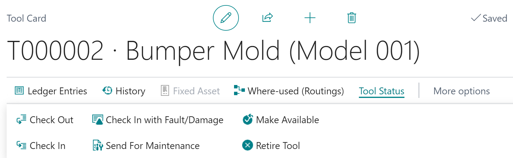 Tool Statusfor Dynamics 365 Maintenance