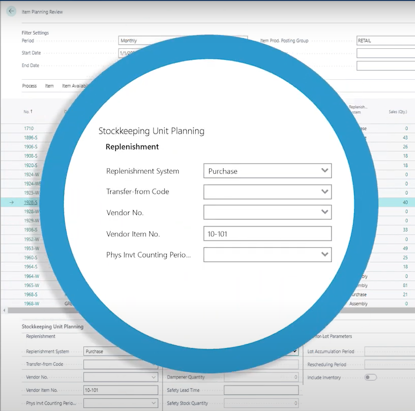 Dynamics 365 Business Central Item Planning