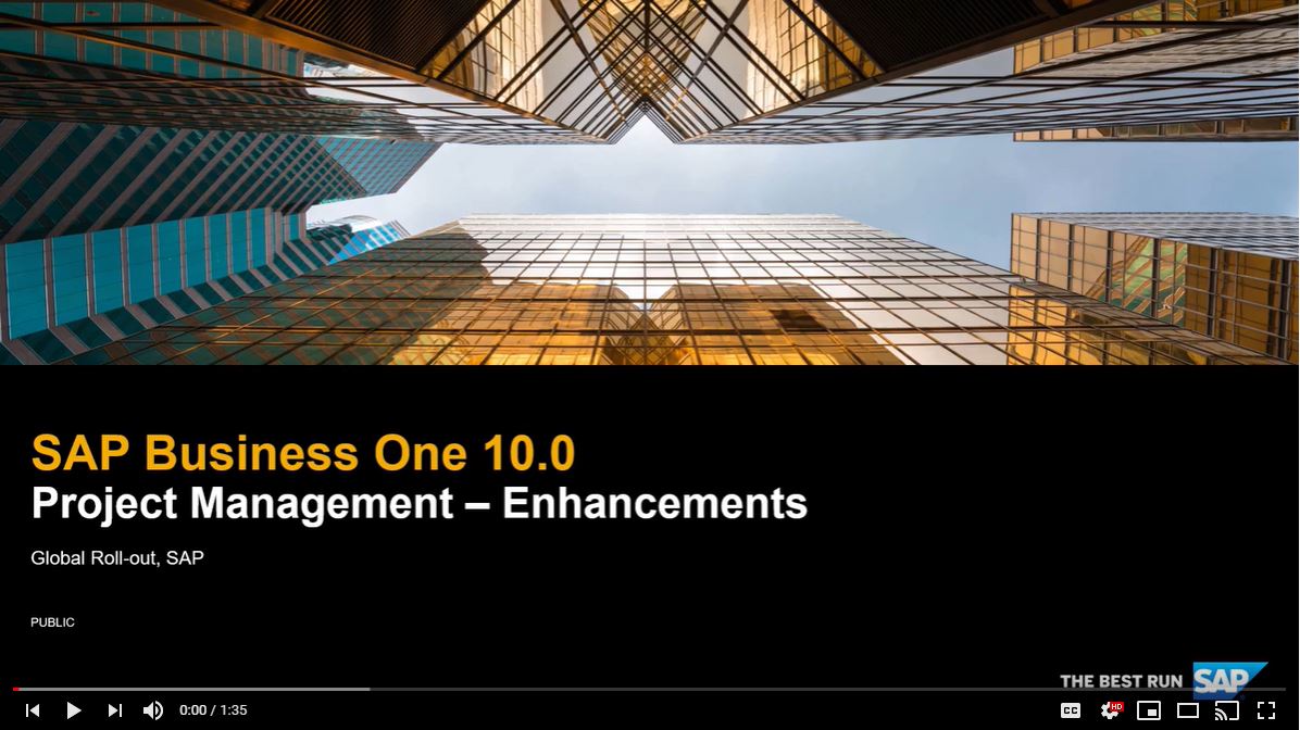 Project Management Enhancements with SAP Business One